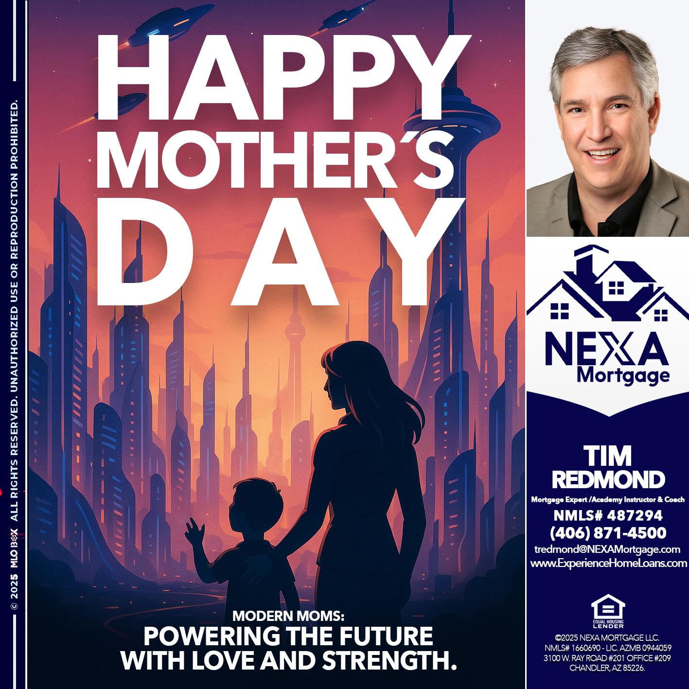 HAPPY MOTHERS DAY - Tim Redmond -Mortgage Loan Advisor | NMLS 487294 <br /> 30yr/Mortgage Expert | LO Coach <br /> Team Manager | Signature Mortgage Solutions” alt=”HAPPY MOTHERS DAY – Tim Redmond -Mortgage Loan Advisor | NMLS 487294 <br /> 30yr/Mortgage Expert | LO Coach <br /> Team Manager | Signature Mortgage Solutions” />Hi, my name is Tim Redmond. Iβm a Loan Officer with NEXA Mortgage LLC., offering personalized mortgage solutions, fast customized quotes, great rates and service with integrity.</p>
<div class=