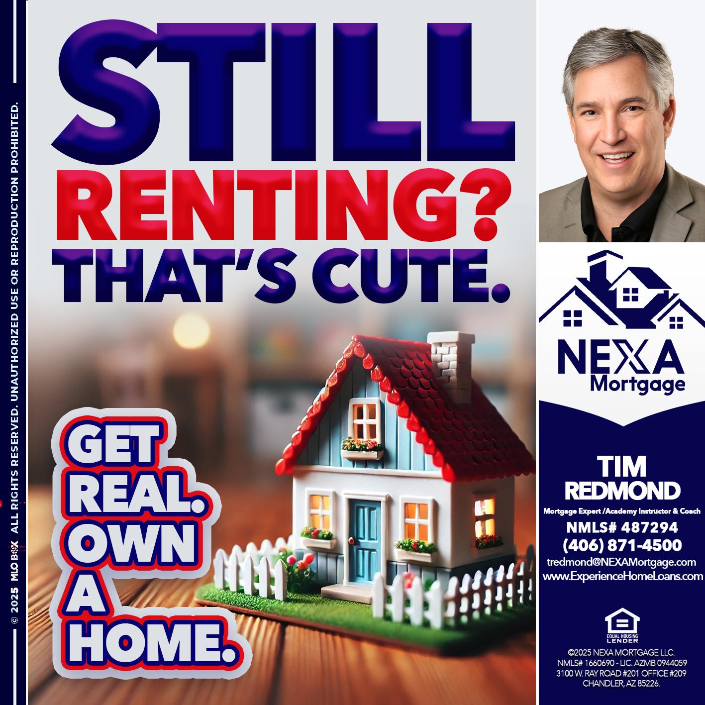 STILL RENTING? - Tim Redmond -Mortgage Loan Advisor | NMLS 487294 <br /> 30yr/Mortgage Expert | LO Coach <br /> Team Manager | Signature Mortgage Solutions” alt=”STILL RENTING? – Tim Redmond -Mortgage Loan Advisor | NMLS 487294 <br /> 30yr/Mortgage Expert | LO Coach <br /> Team Manager | Signature Mortgage Solutions” />Hi, my name is Tim Redmond. Iβm a Loan Officer with NEXA Mortgage LLC., offering personalized mortgage solutions, fast customized quotes, great rates and service with integrity.</p>
<div class=